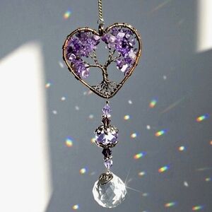 Crystal Light Prism Suncatcher Amethyst Stone Crib Mobile Ornament Gift Idea